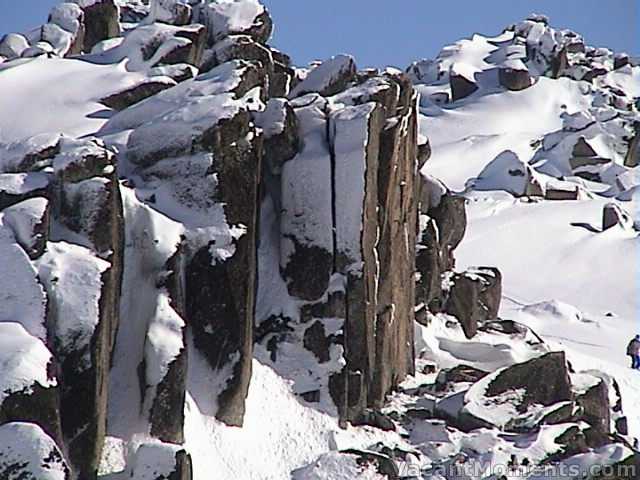 Rock formations near Karels T-bar