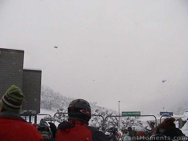 There was a huge snowball fight in lift line before opening on Saturday