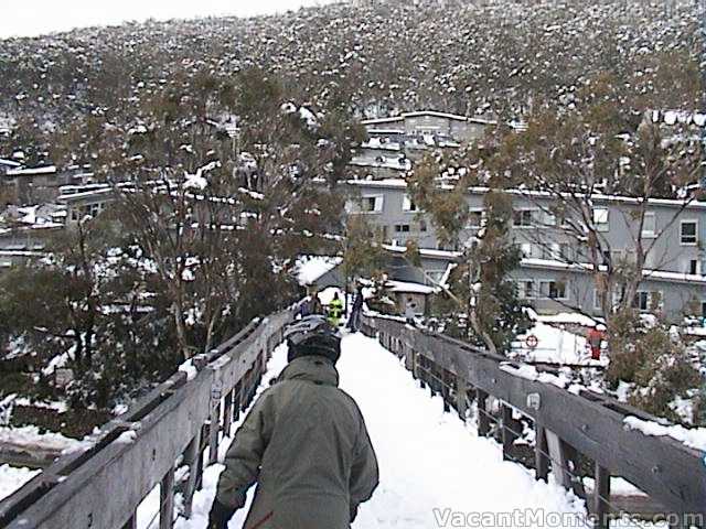 Looking back at the village  lunchtime Saturday