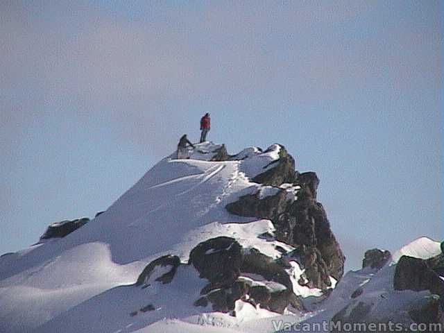 Boarders on a peak above Golf Course - Saturday