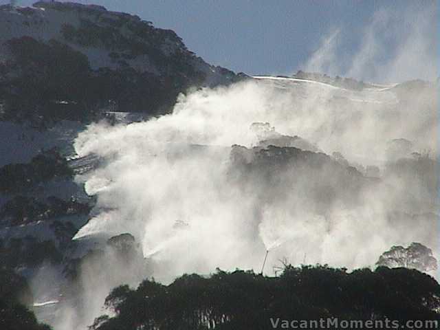 Friday: Snowmaking on Upper Supertrail