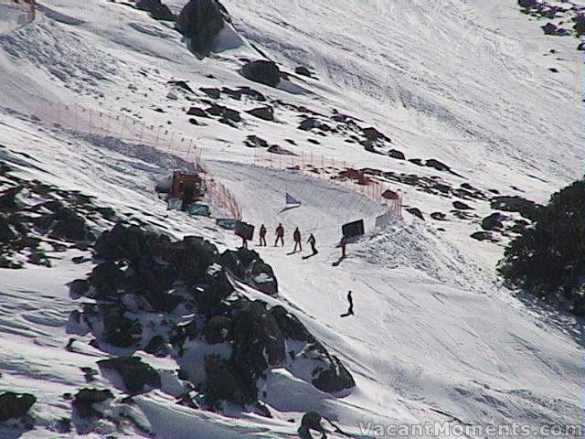 Boarder & Skier Cross finish line  Monday