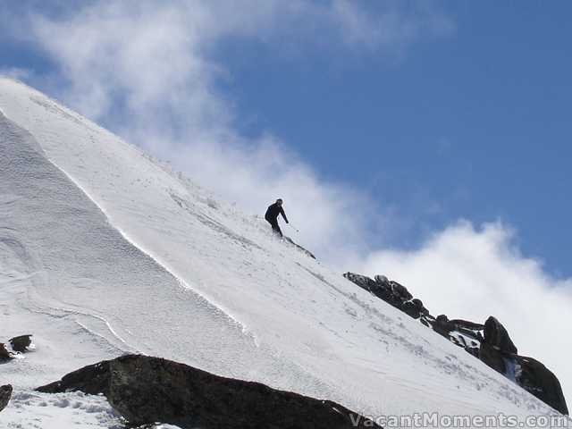 Warwick skiing his self named knob