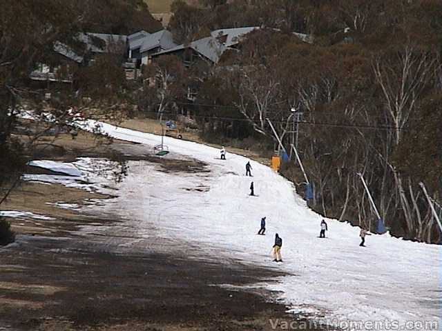 Daniel and others on lower Supertrail - Thursday