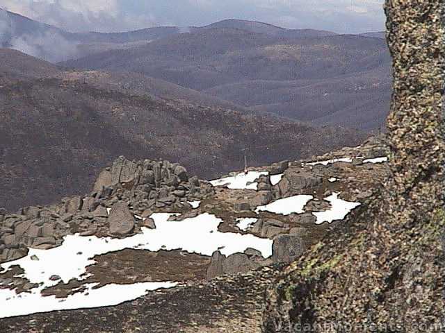 Looking down to Karels T-bar