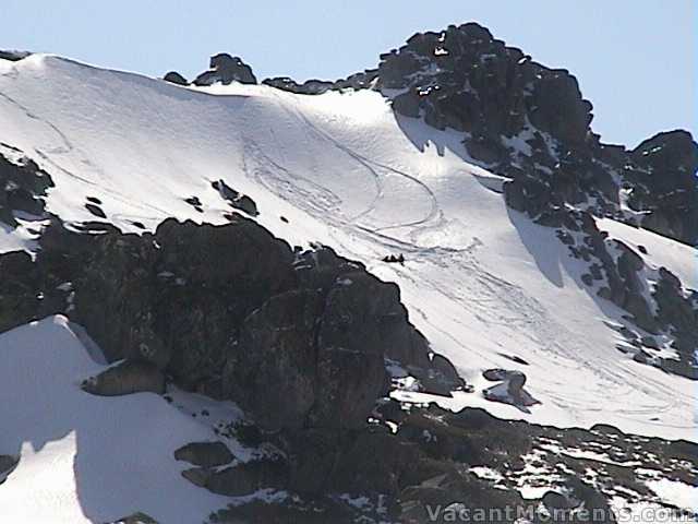 The boarders big air on the north face