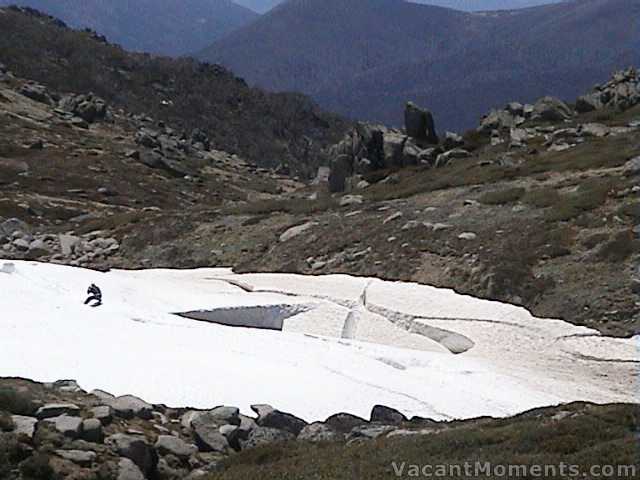 Photographer on Merritts Creek, behind Eagles Nest