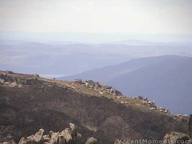 Looking down the valley with Lake Jindabyne in the distance