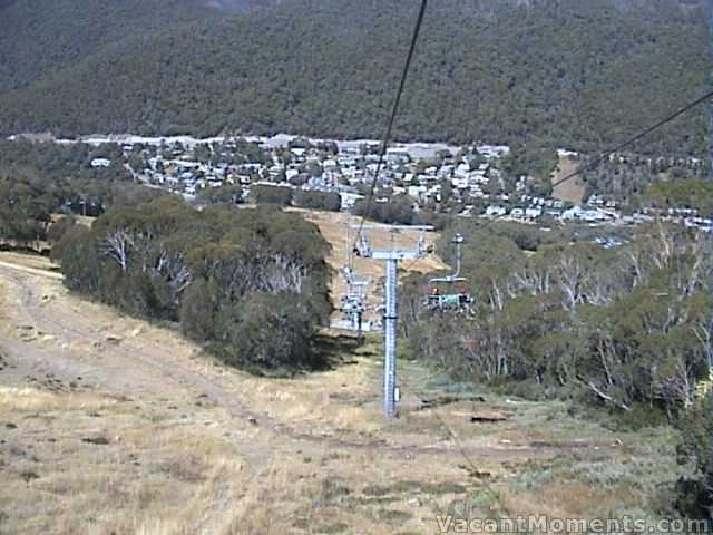 View back to the village from Crackenback