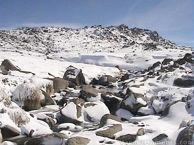 Signature Hill from the bridge - still needs more snow for me