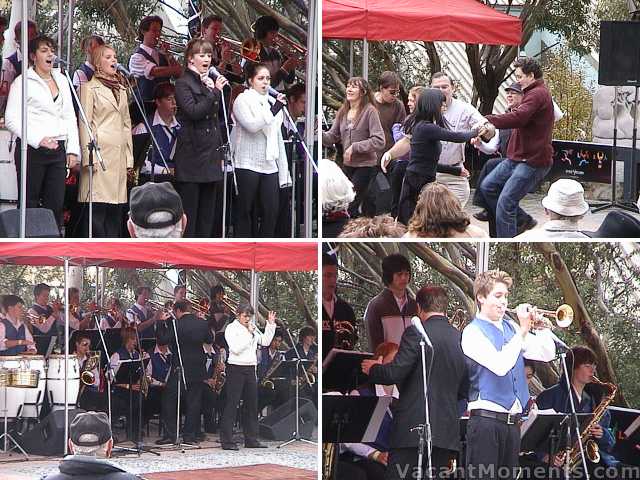 Kirrawee High Big Band and swing dancers