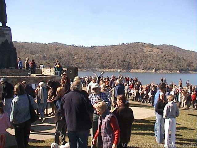 Part of the enthusiastic crowd to stop the sale of Snowy Hydro