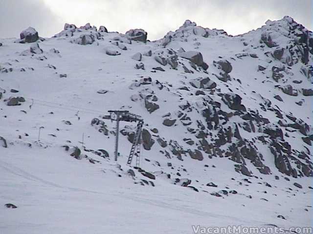 Top of Basin T-bar with Signature Hill behind