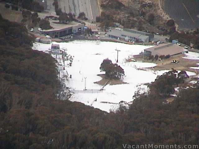 Friday Flat with a good layer of man made snow