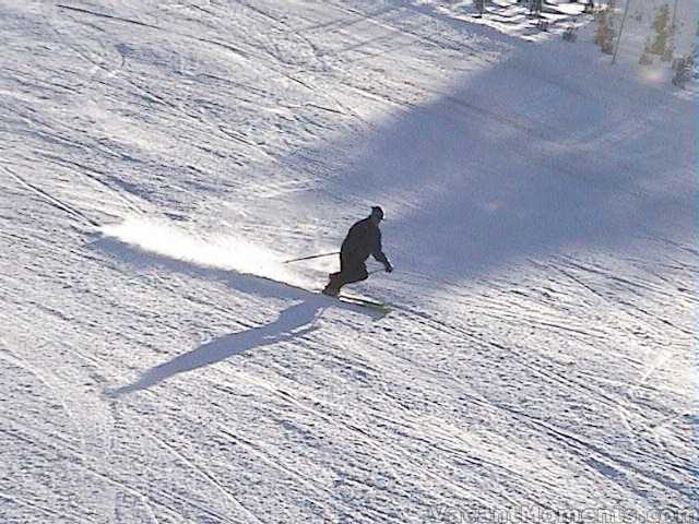 Tele skier on the Supertrail