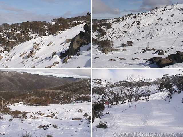 Clockwise: The Bluff, The Basin, Antons & above Frost Bite