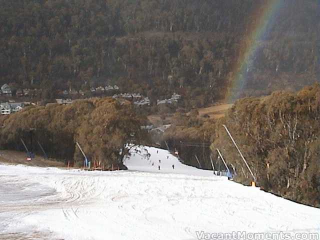 Rainbow over Milk Run this morning