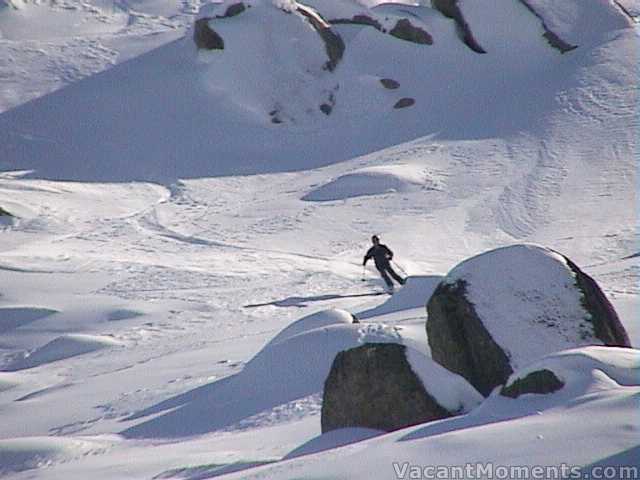 Peter descends into Bogong Creek