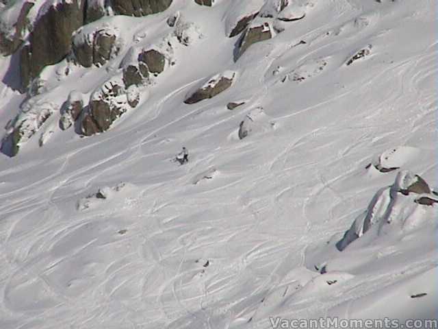 Freshies on Wednesday morning above the Basin