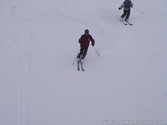 Ski Patrol getting first tracks