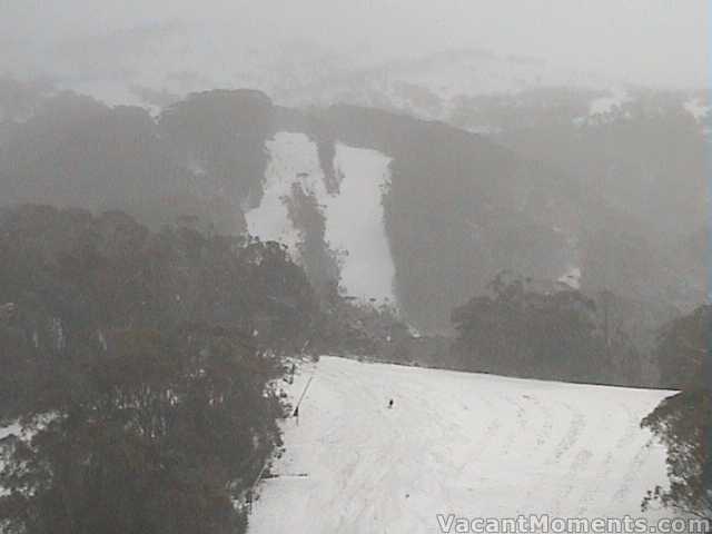 Skiers on Lovers Leap Bypass