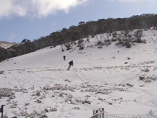 You can ski to the bridge - carefully