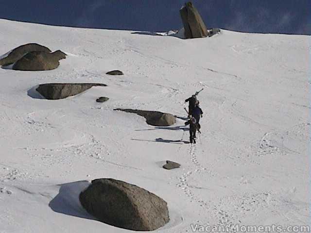 The climb back up for more (photo taken by Jackie)