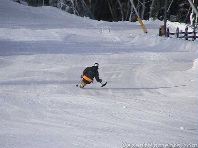 Early Monday on a freshly groomed Milk Run