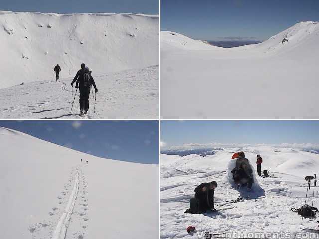 Trekking towards Kosi, Lake Cootapatamba, the final climb, the top