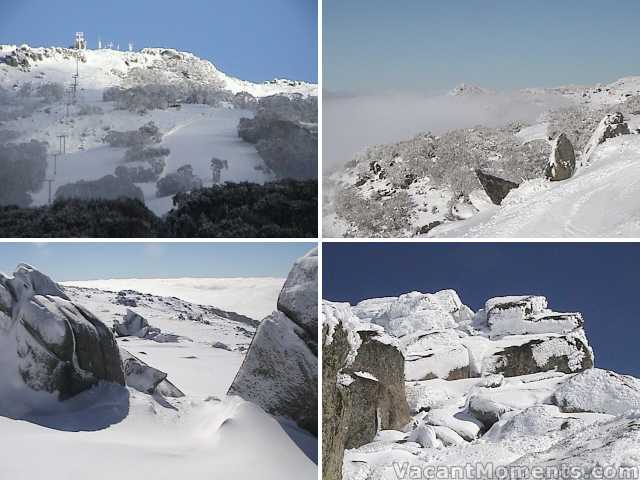 Upper Supertrail, Saturday Peak and scenes at the top of Sig Hill