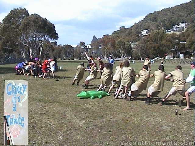 Team Priscilla vs. the Crikey its a Tribute team