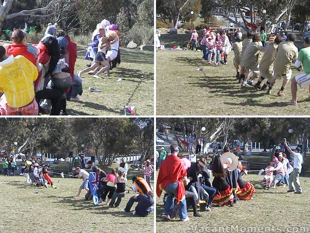 The Tug-O-War was very popular and won by the Crikey team