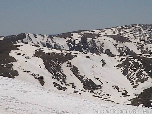 The chutes into Club Lake look very thin