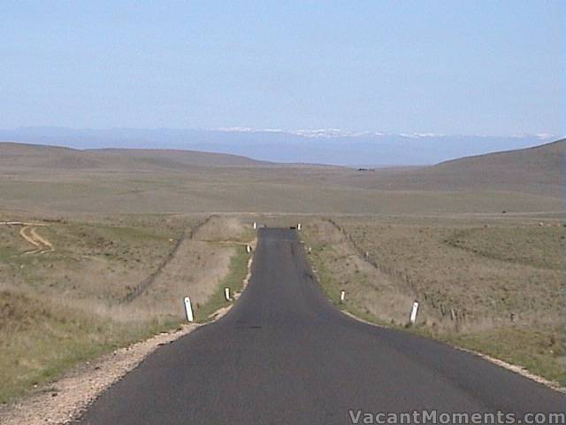 The Snowy Mountains viewed from the southern Monaro