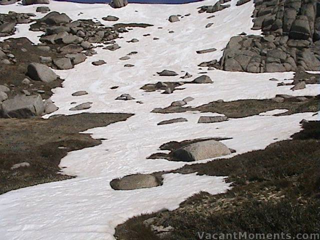 The full extent of skiing on the North Face