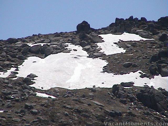 So much has melted  theres no sign of our tracks from last Sunday