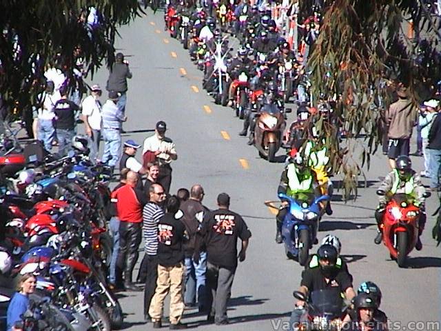 The two wheeled parade went on and on and on