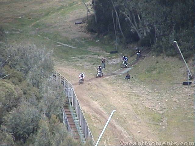 Mountain bike races on the slopes