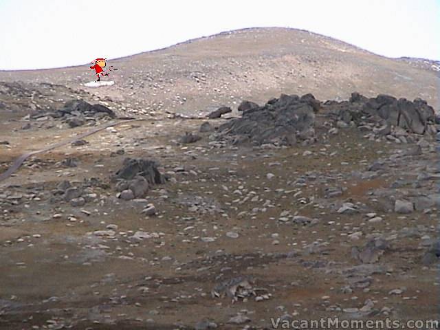 Last patch of snow on Kosi Cornice