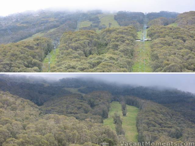 Mist on Crackenback and High Noon this morning - Sunday