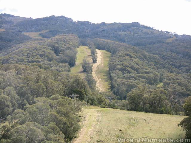 Work appears finished on skiers left of High Noon