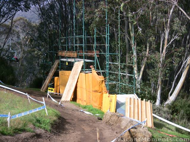 Some biking structures are now under deconstruction