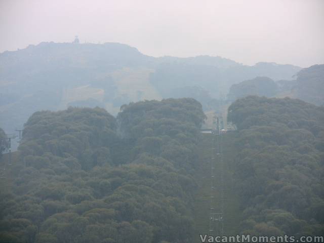 Smoke haze over Crackenback