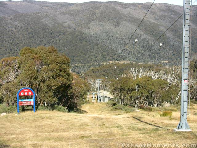 Looking down Antons T-bar