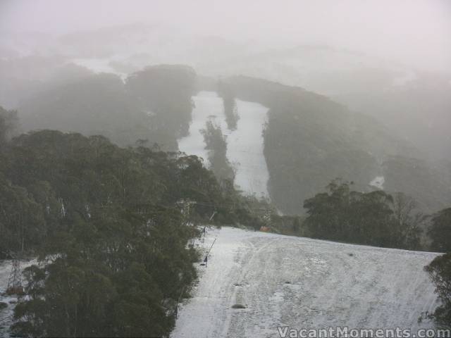 High Noon and Lower Lovers Leap Bypass (still snowing)