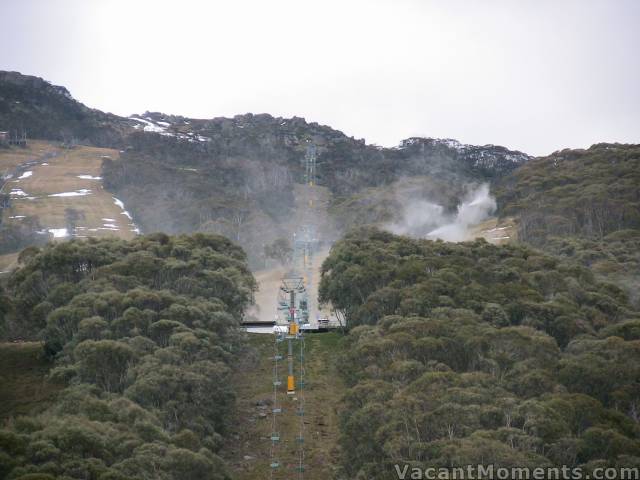 More gun testing - the cobwebs can be seen being blown out