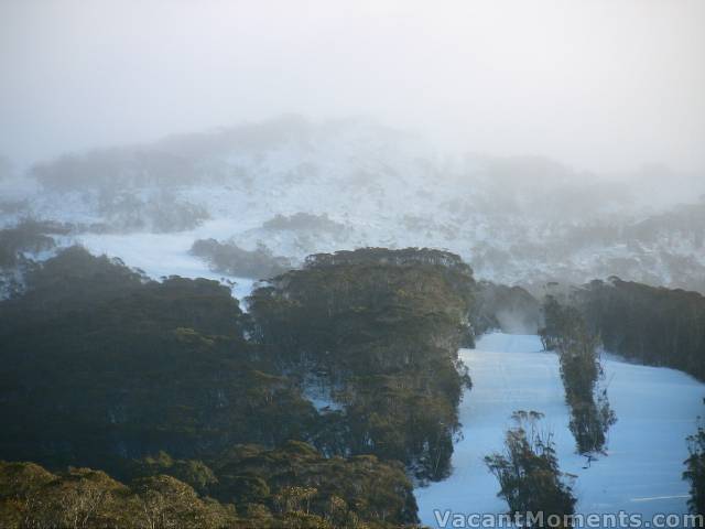 Snow making on upper High Noon Thursday morning