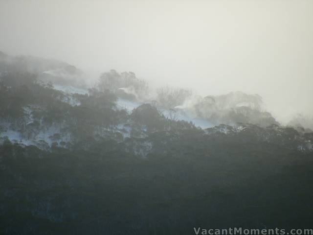 Snow making on Merritts Thursday morning