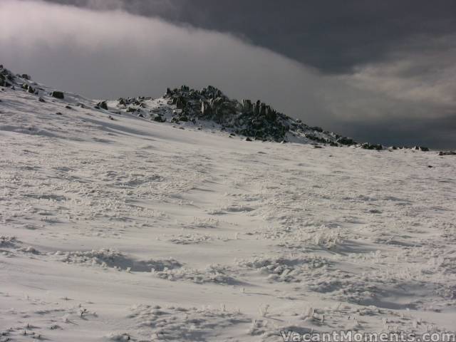 A typical early winter alpine scene