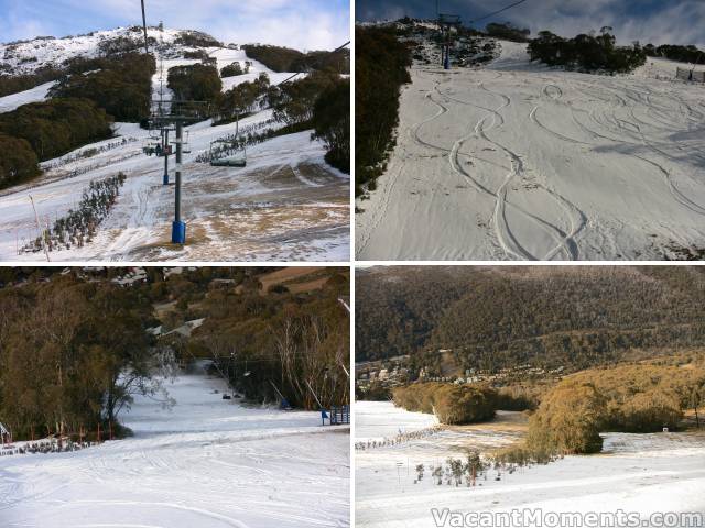 Closed areas of Crackenback, World Cup, Milk Run and down to Tower 10